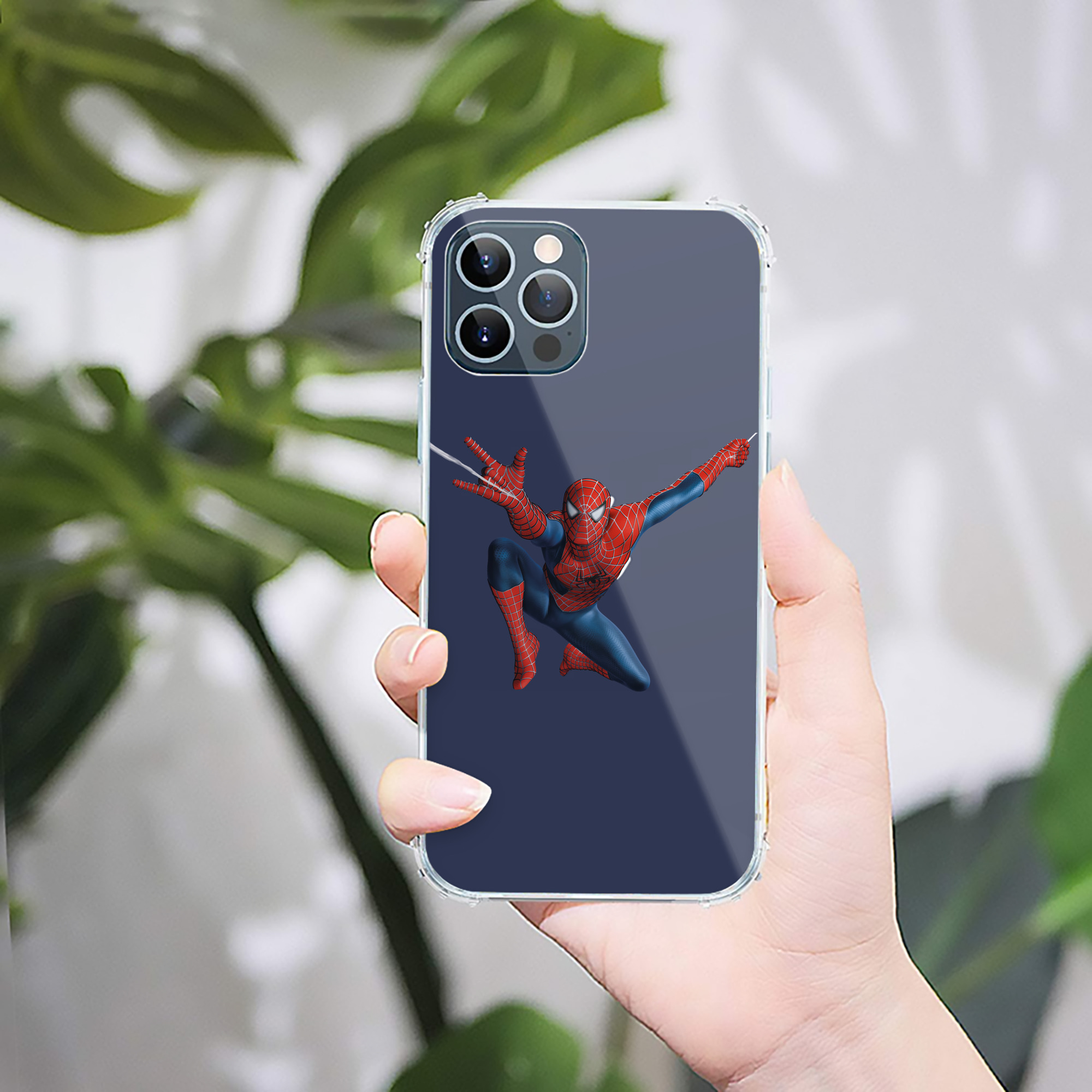 （画像用） Spider Man スパイダーマン 【iPhone 12シリーズ対応】透明スマホケース（クリアソフトケース）
